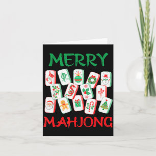 Aquarell-Weihnachts-Mahjong-Kacheln Chinesisches M Karte
