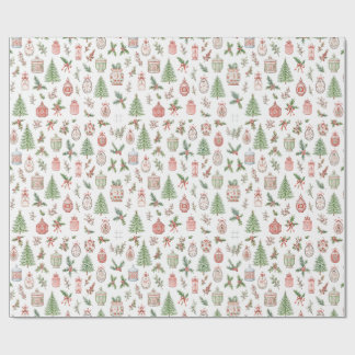 Aquarell-Weihnachts-Nahtlos-Muster Geschenkpapier