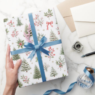 Aquarell-Weihnachts-Nahtlos-Muster Geschenkpapier