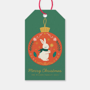 Aquarell-Weihnachts-Schmuck-Hase Geschenkanhänger
