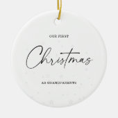 Aquarell Weihnachtsbaum Bow Unsere ersten Weihnach Keramik Ornament (Vorne)