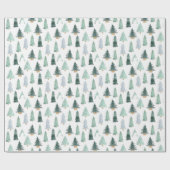Aquarell-Weihnachtsbaum-Geschenkpapier Geschenkpapier (Flach)