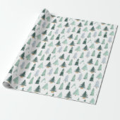 Aquarell-Weihnachtsbaum-Geschenkpapier Geschenkpapier (Ungerollt)