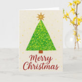Aquarell-Weihnachtsbaum Karte (Gelbe Blume)