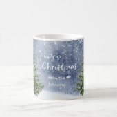 Aquarell 🎄 Weihnachtsbaum Lantern Geschenke Kaffeetasse (Mittel)