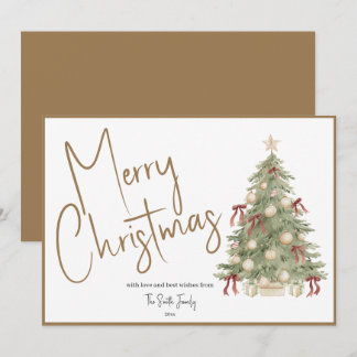 Aquarell-Weihnachtsbaum Nicht-Foto-Feiertagskarte Einladung