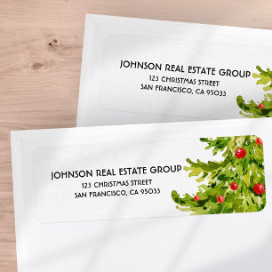 Aquarell Weihnachtsbaum Rücksendeadresse