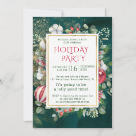 Aquarell, Weihnachtsbaumchen, Eukalyptus Einladung