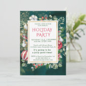 Aquarell, Weihnachtsbaumchen, Eukalyptus Einladung (Stehend Vorderseite)