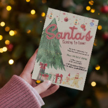 Aquarell Weihnachtsfeier Einladung