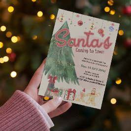 Aquarell Weihnachtsfeier Einladung