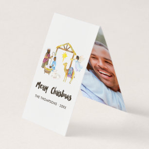 Aquarell-Weihnachtsfoto Geburt Christi