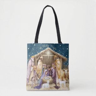 Aquarell-Weihnachtsgeburt Tasche