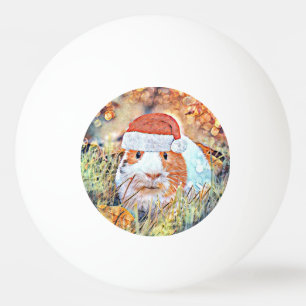 aquarell WeihnachtsGuinea Tischtennisball