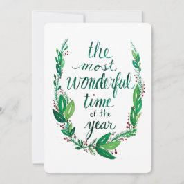 Aquarell-Weihnachtskarte Dankeskarte