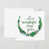 Aquarell-Weihnachtskarte - Quadratisch (Vorne/Hinten)