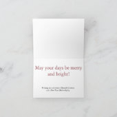 Aquarell-Weihnachtskarte: Verzierungen Feiertagskarte (Innenseite)