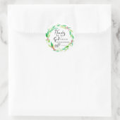 Aquarell-Weihnachtskranz Bibelvers christlich Runder Aufkleber (Tasche)