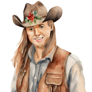 Aquarell-Weihnachtskranz  Feiertagskarte