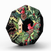 Aquarell-Weihnachtskranz-Fotoblock Fotoblock (Links)