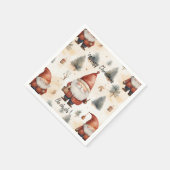 Aquarell-Weihnachtsmann 2 - Serviette (Ecke)