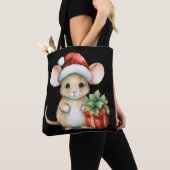 Aquarell-Weihnachtsmaus Tasche (Von Nahem)