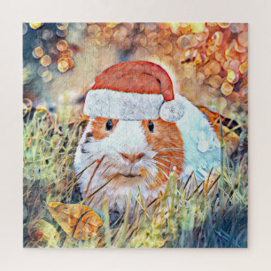 aquarell Weihnachtsmeerschweinchen Puzzle