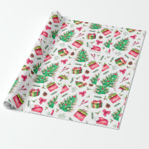Aquarell-Weihnachtspapier