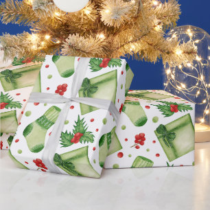 Aquarell-Weihnachtsstrümpfe und Geschenke Geschenkpapier