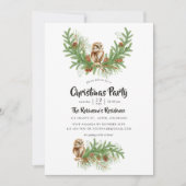 Aquarell Weihnachtsweihnachtsgebäck Party Einladung (Vorderseite)