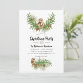 Aquarell Weihnachtsweihnachtsgebäck Party Einladung (Stehend Vorderseite)