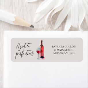 Aquarell-Wein zum Geburtstag, gealtert bis zur Per