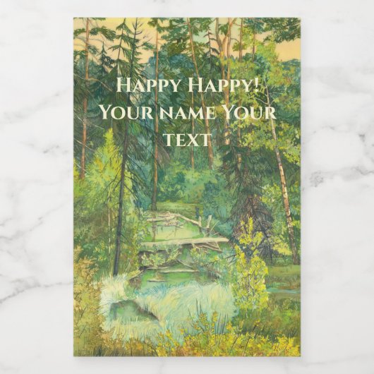 Aquarell Weinetikett (Einzelnes Label)