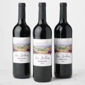 Aquarell-Weingut-Weinetikett Weinetikett (Flaschen)