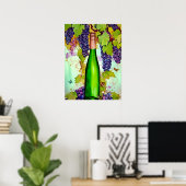 Aquarell-Weinkunst Poster (Heimbüro)