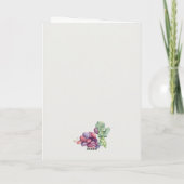Aquarell-Weinreben-Hochzeit Vielen Dank Dankeskarte (Rückseite)