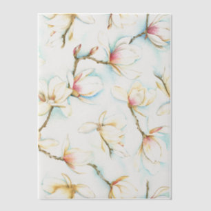 Aquarell Weiße Blumen Vellum Overlay Pergament Einladungen