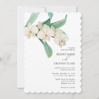 Aquarell Weiße Orchideen Florale Hochzeit