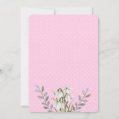 Aquarell Weißer Schneefall Illustration Geburtstag Einladung (Rückseite)