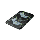 Aquarell-weißes Orchideen-Muster Badematte (Schrägansicht)