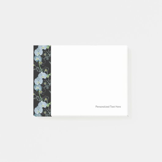 Aquarell-weißes Orchideen-Muster Post-it Klebezettel (Vorderseite)