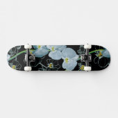 Aquarell-weißes Orchideen-Muster Skateboard (Horizontal)