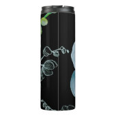 Aquarell-weißes Orchideen-Muster Thermosbecher (Rückseite)