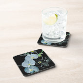 Aquarell-weißes Orchideen-Muster Untersetzer (Rechte Seite)