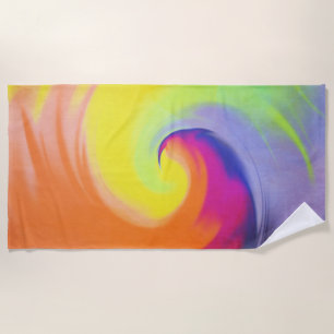 Aquarell-Welle - Badetuch