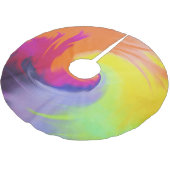 Aquarell-Welle - Baum-Rock Polyester Weihnachtsbaumdecke (Schrägansicht)