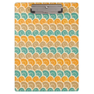 Aquarell-Wellen-Muster Klemmbrett