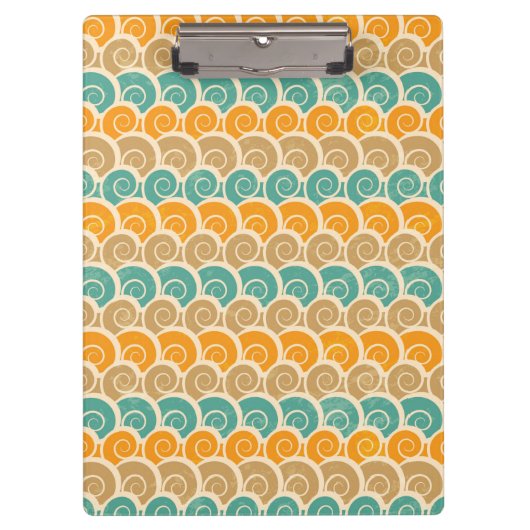 Aquarell-Wellen-Muster Klemmbrett (Vorderseite)