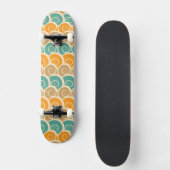 Aquarell-Wellen-Muster Skateboard (Vorderseite)