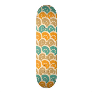 Aquarell-Wellen-Muster Skateboard